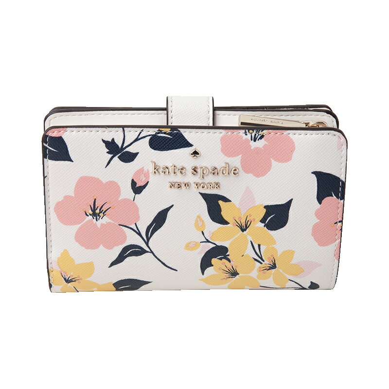楽天市場】ケイトスペード kate spade 二つ折り財布 花柄 ミディアム