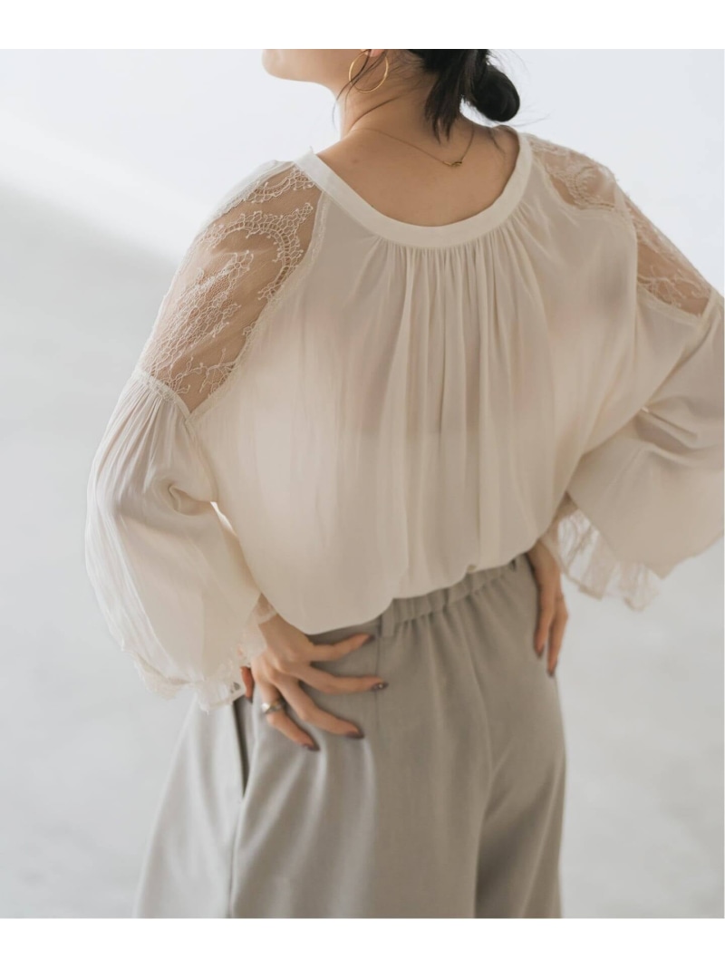 楽天市場】【SALE／30%OFF】レーストリミングフリルカフスブラウス