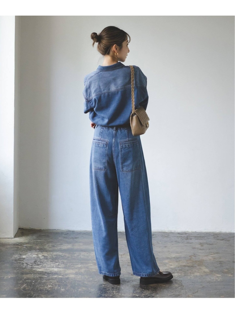 楽天市場】【SALE／20%OFF】スージングデニムフォルムタックパンツ