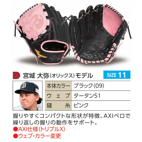 楽天市場】ミズノプロ オーダーグラブ 硬式グローブ 基本モデル 宮城大