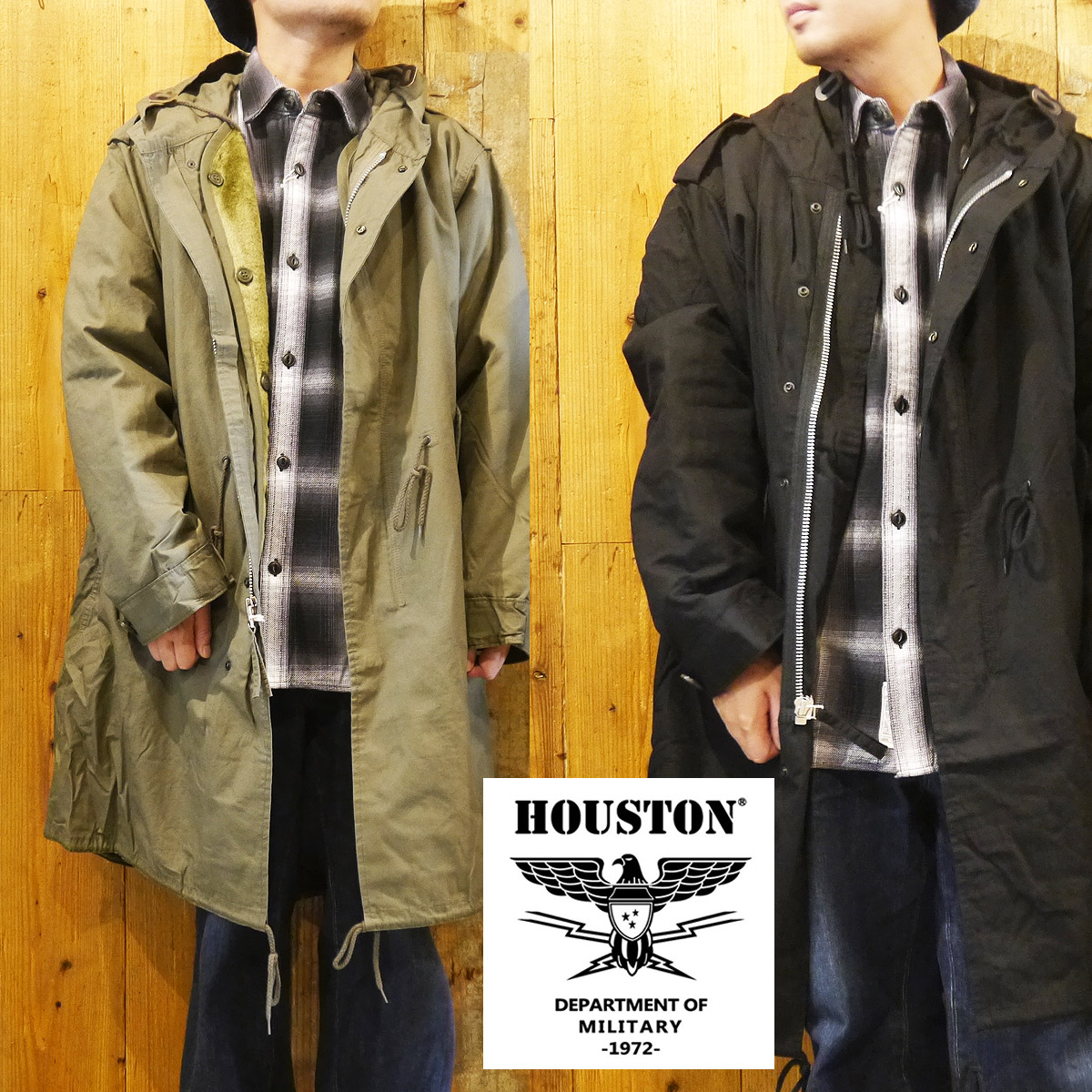 楽天市場】ヒューストン モッズコート ヴィンテージ ミリタリーコート
