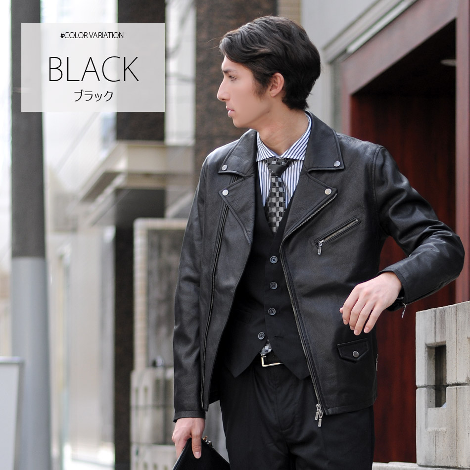 楽天市場】【ポイント10倍】レザージャケット メンズ 本革 ゴート