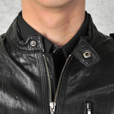 大きいサイズ【LUAU】羊革 本革 ラムレザーシングルライダース