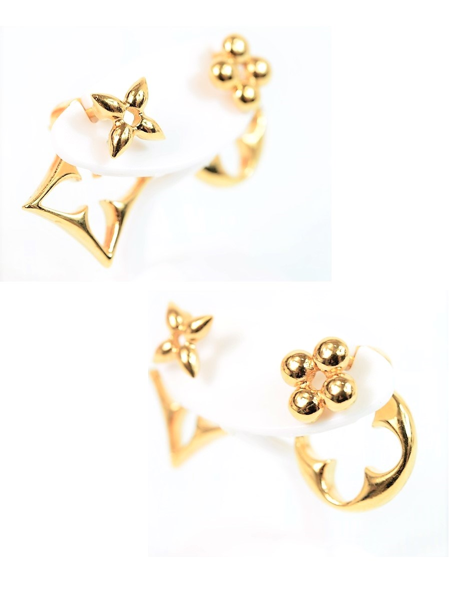 楽天市場】【美品】ルイヴィトン ピアス LV フラワーグラム M00770