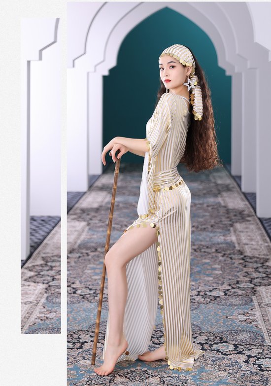 楽天市場】ベリーダンス衣装 サイーディドレスストライププリント