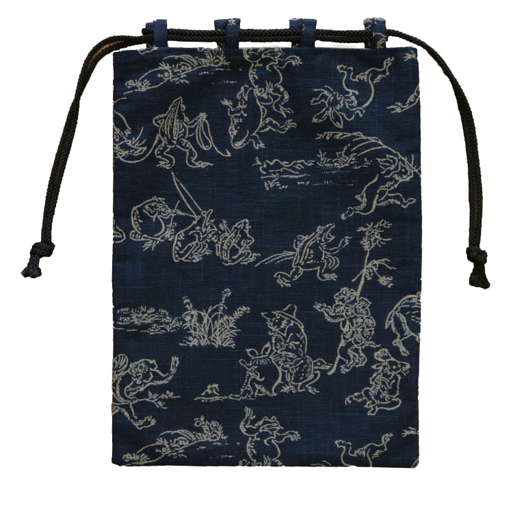 楽天市場】【日本製】鳥獣戯画 信玄袋 鞄 手持ちバッグ 和柄 絵画