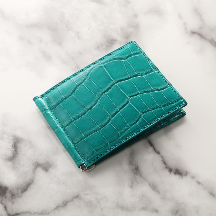 楽天市場】【10%offクーポン】クロコダイル マネークリップ 財布