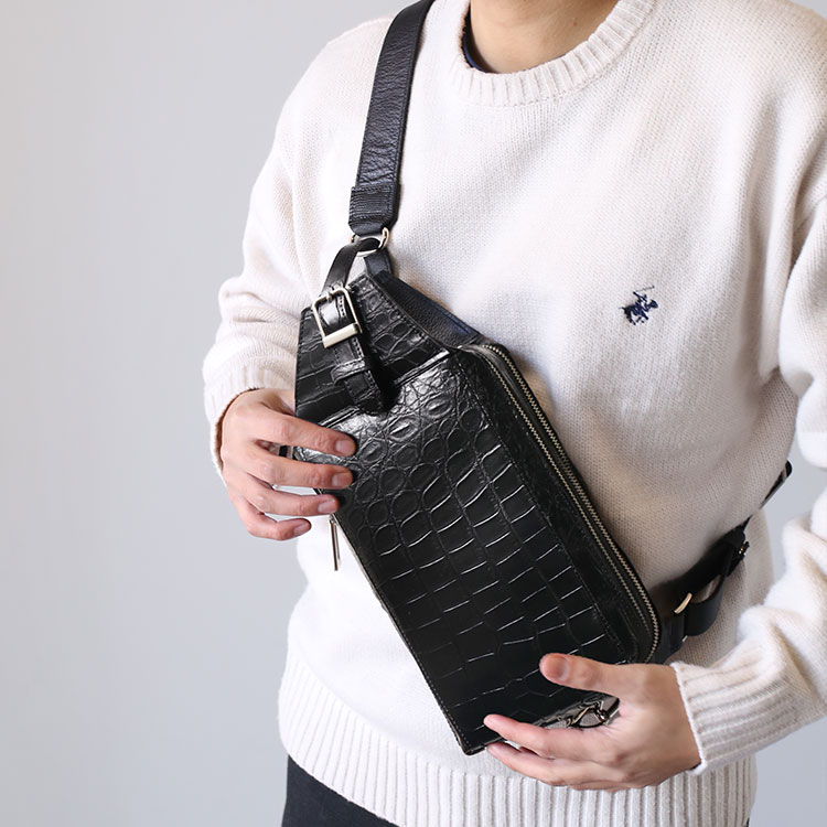 楽天市場】【5%offクーポン】クロコダイル メンズ ボディバッグ 日本製