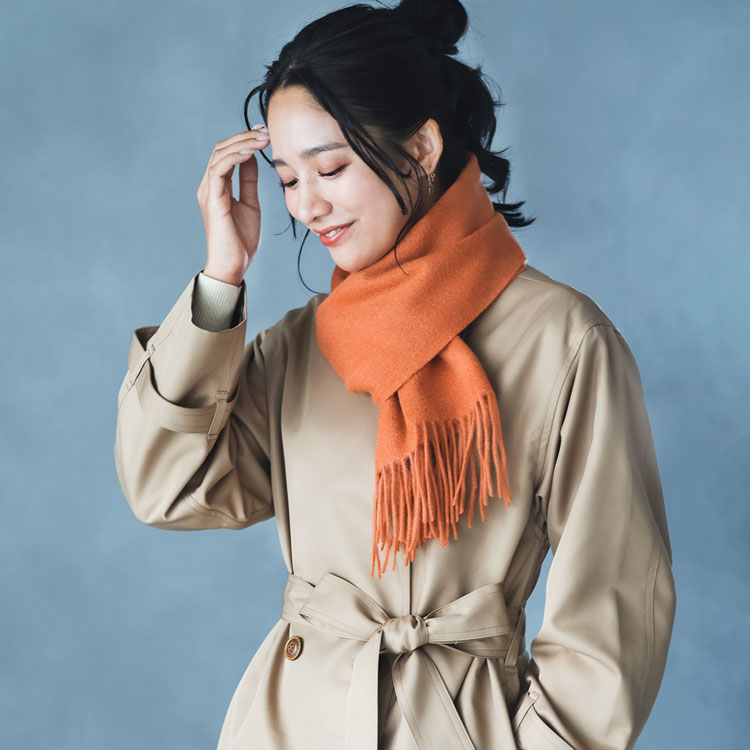 楽天市場】カシミヤ 100% マフラー レディース 無地 シンプル