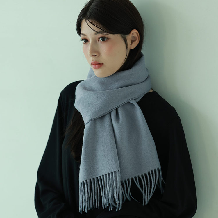 楽天市場】カシミヤ ブレンド レディースマフラー チェック 無地