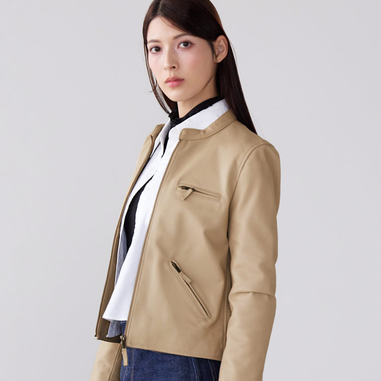 楽天市場】レザージャケット レディース ラムレザー レザー ジャケット