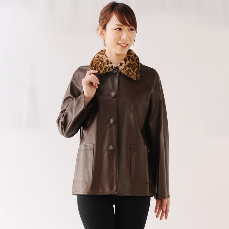 楽天市場】【期間限定価格】ラム ジャケット リバーシブル ラビット襟