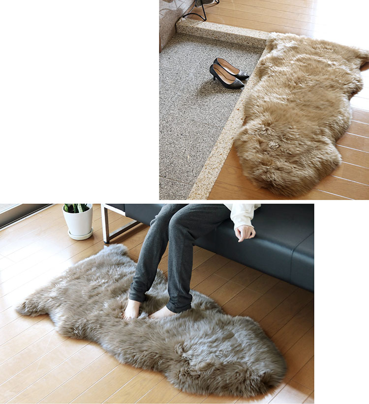 楽天市場】【期間限定価格】ムートン ラグ 1.5匹物 アイボリー