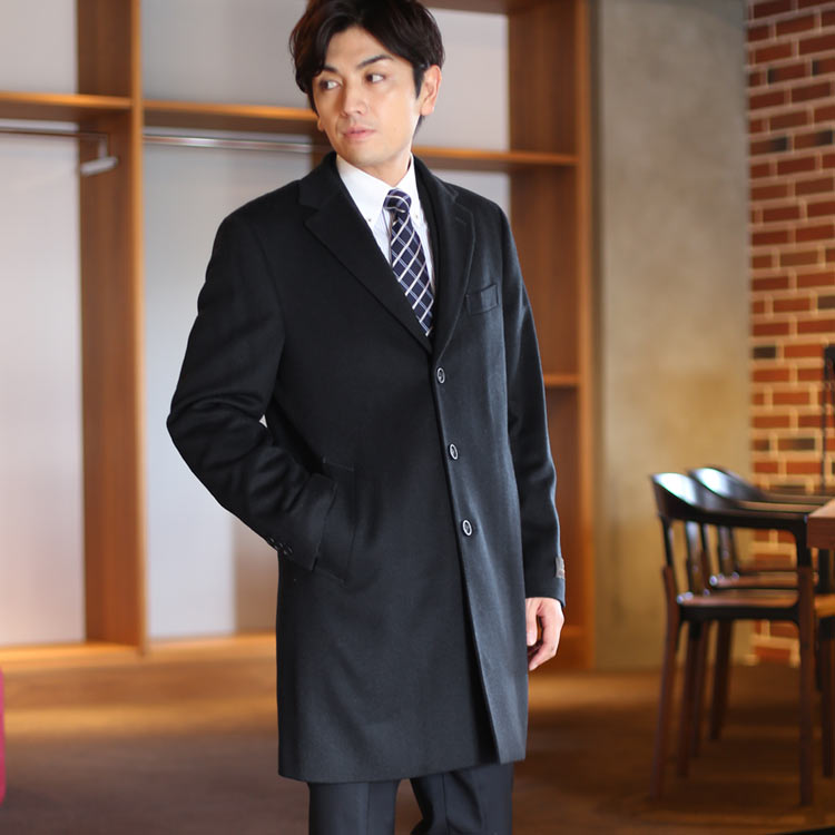 楽天市場】チェスターコート メンズ メンズ カシミヤ100% HALEINE