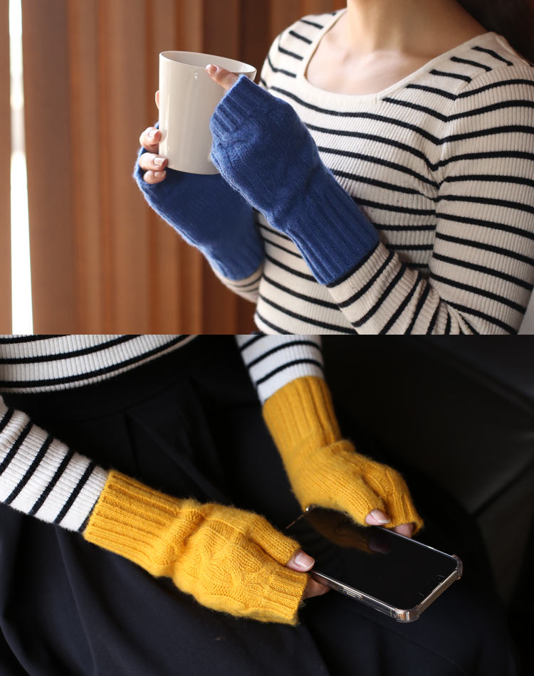 楽天市場】カシミヤ 100% 指ぬき 手袋 フィンガーレスグローブ ハンド