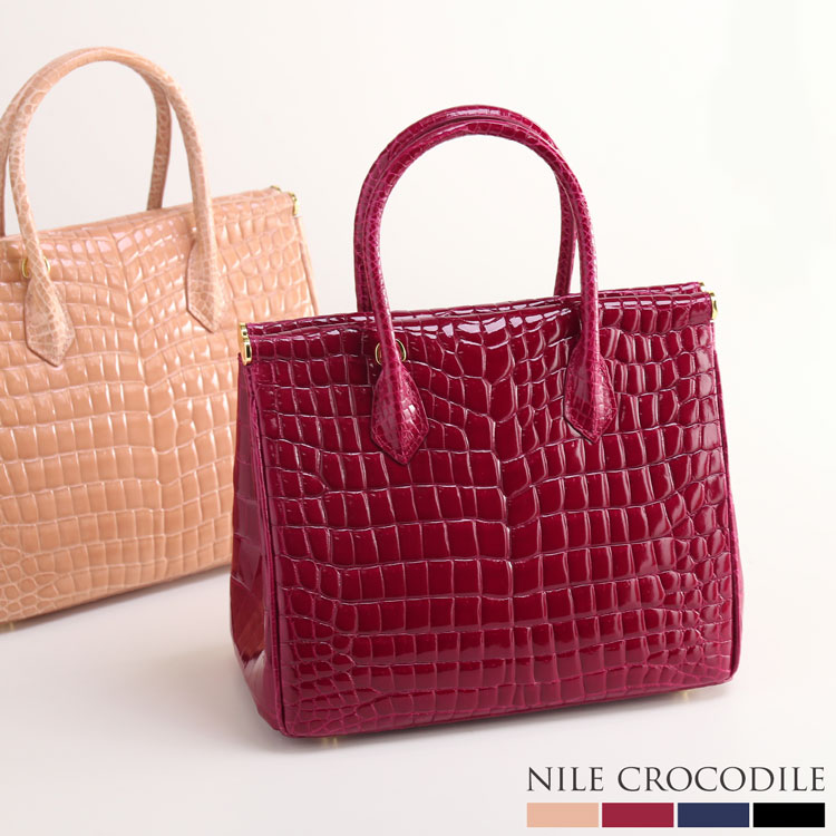 楽天市場】【期間限定価格】クロコダイル ハンドバッグ 2WAY