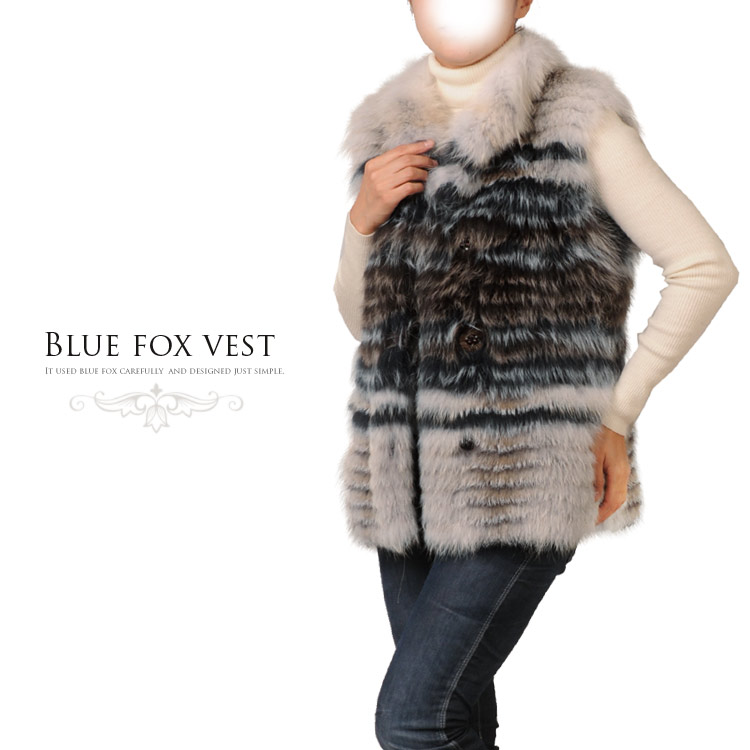 楽天市場】【24h限定10%off】ブルーフォックス ベスト 毛皮 ファー