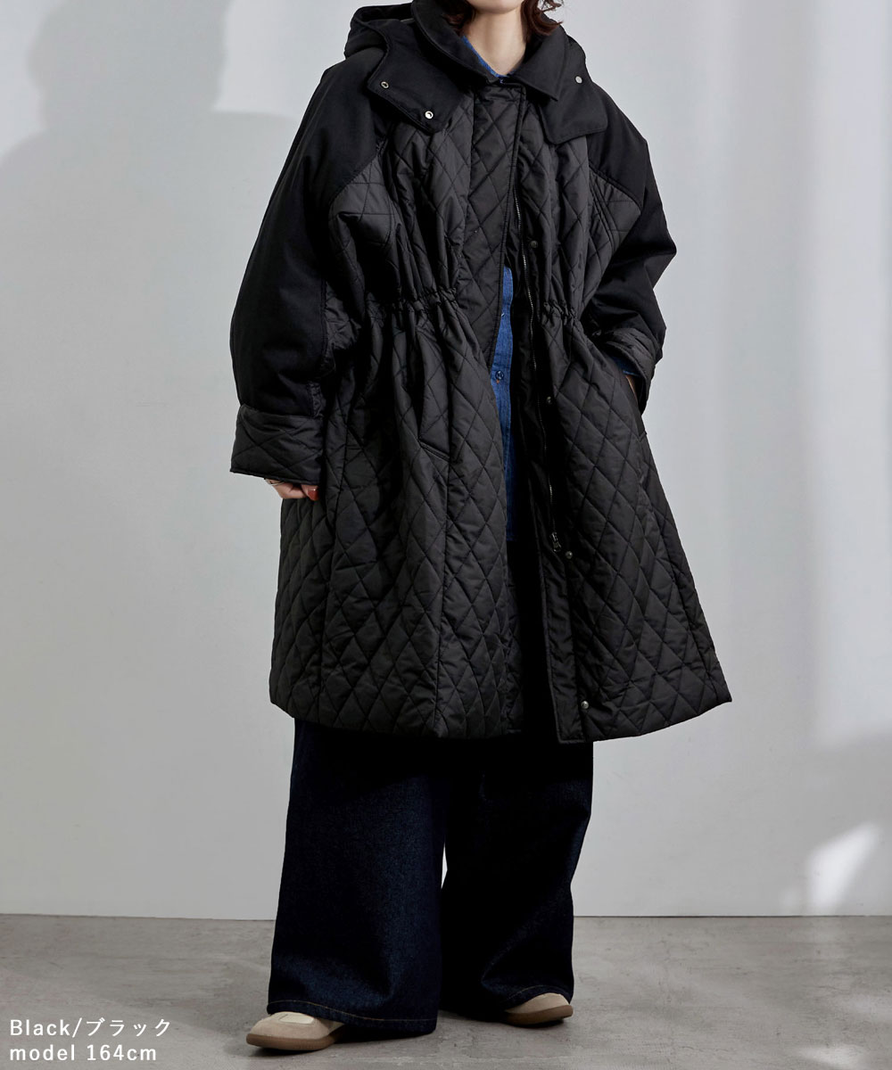 楽天市場】キルティング切替オフラインコート アウター コート