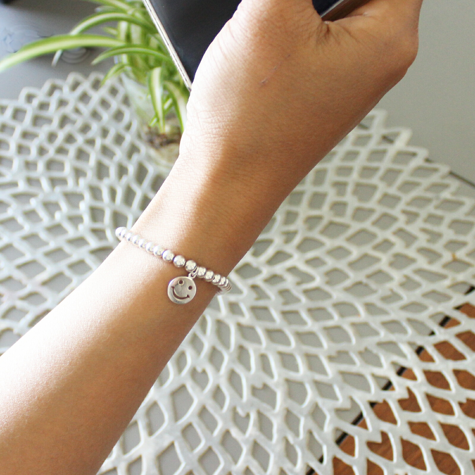 楽天市場】スマイル ブレスレット シルバー925 スマイルマーク smile