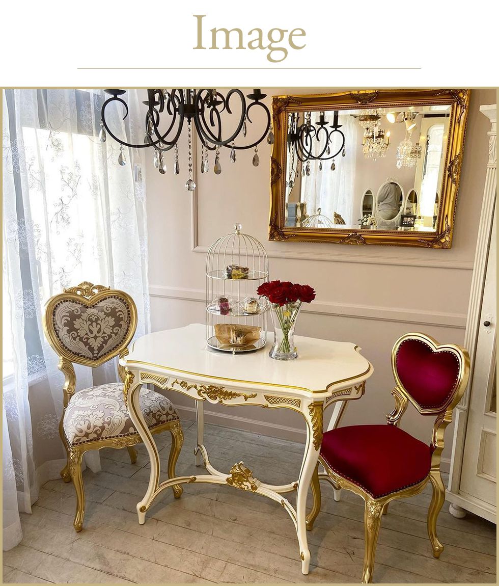 楽天市場】姫系 家具 ロココ 調 アンティーク 風 チェア 猫脚 ハート