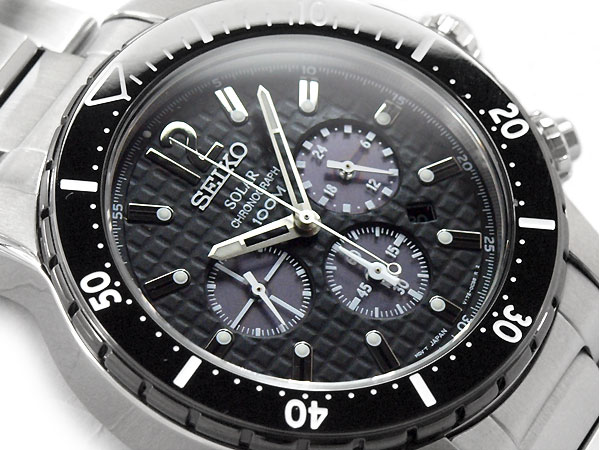 楽天市場】【逆輸入 SEIKO】セイコー ソーラー クロノグラフ メンズ