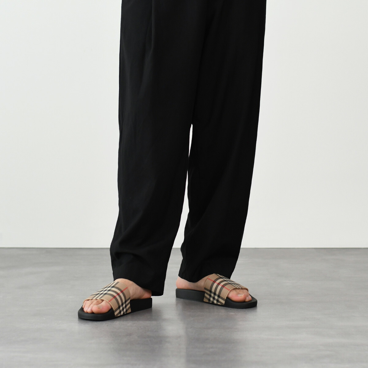 楽天市場】BURBERRY バーバリー シューズ チェック スライド サンダル