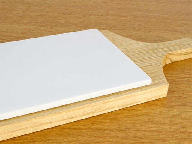楽天市場】［ネコポスOK］木のプレート 陶板付き 長方形