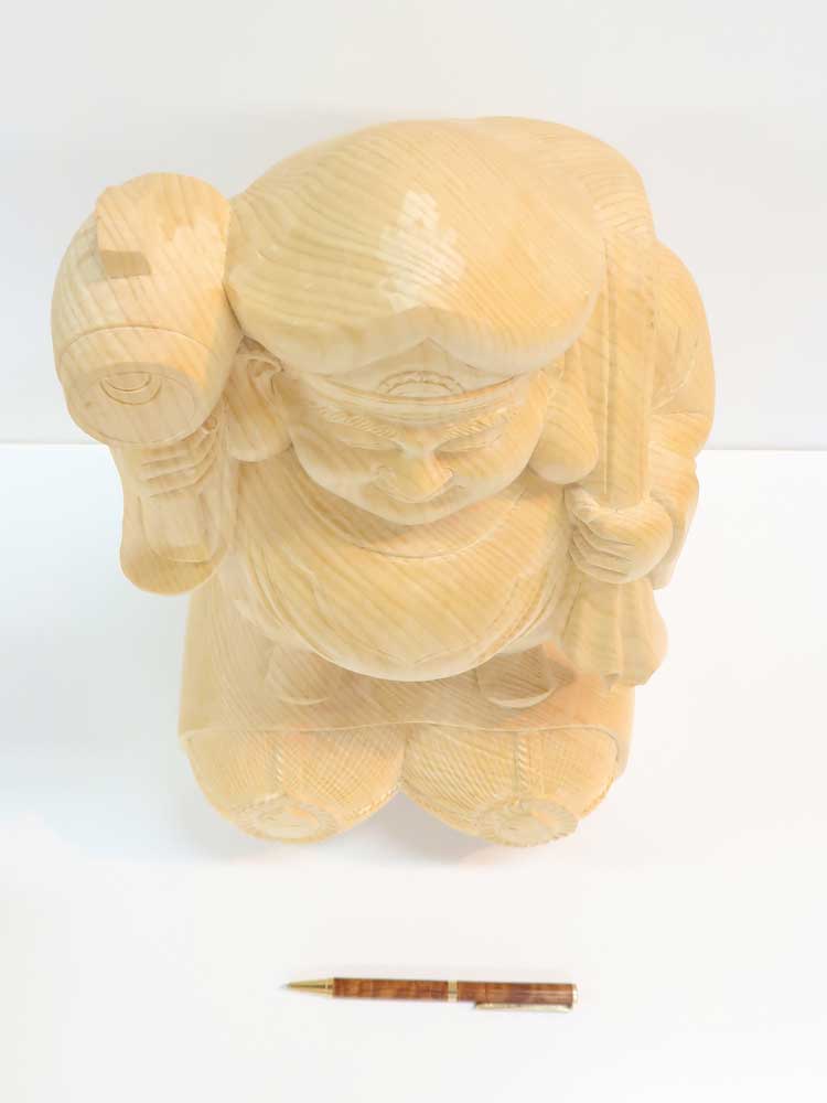 楽天市場】大黒天 木彫り 置物 一刀彫 / 素材：桧（大黒様,縁起物,木彫