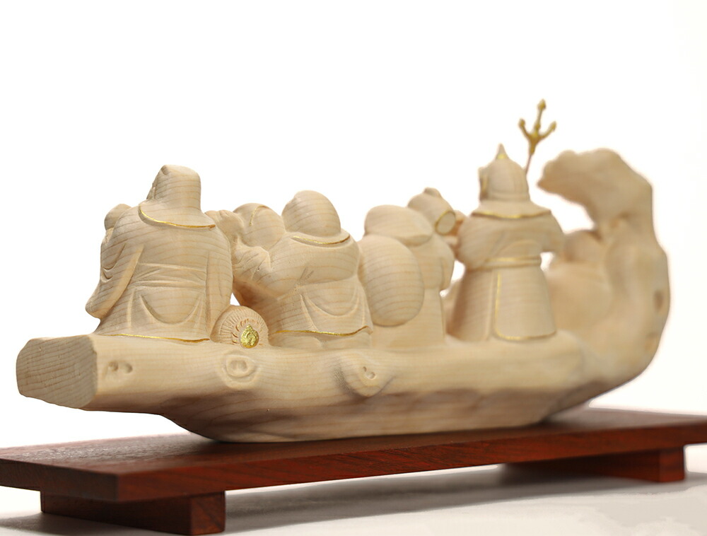 楽天市場】【横幅30cm】七福神 木彫リ 縁起物 福の神 置物一刀彫