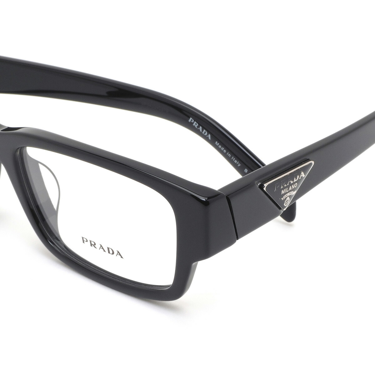 楽天市場】プラダ PR07ZVF 1AB1O1 55 メガネ PRADA ロゴプレート made