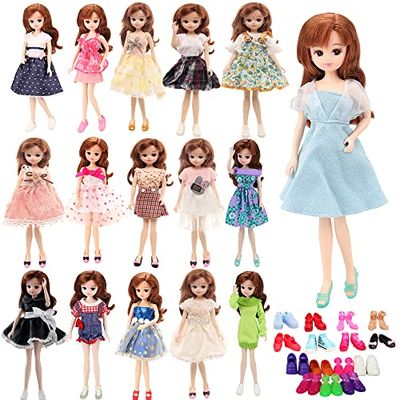 楽天市場】Barwa りかちゃん人形用ドレス 22cm人形用洋服 6個セット