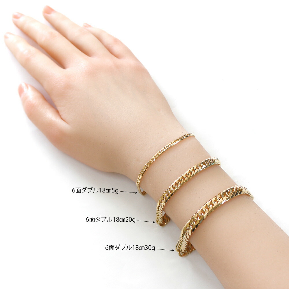 楽天市場】喜平 ブレスレット 約31g 12面トリプル 12DCT 18cm 留め具