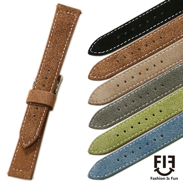 楽天市場】時計ベルト FIF スウェード 16mm 18mm 20mm カーフ 牛革 本