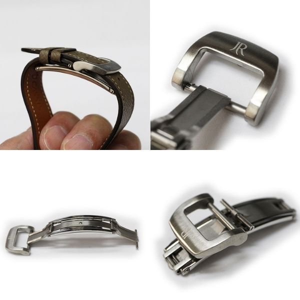 楽天市場】Dバックル ジャンルソー 両開き 16mm 18mm シルバー 腕時計