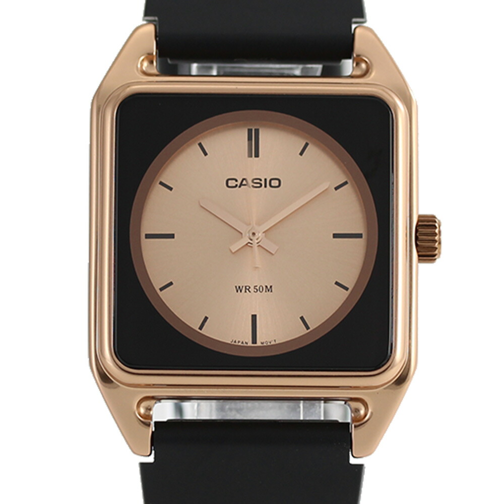 楽天市場】CASIO STANDARD MTP-B170-5E スクエア ピンク ブラック