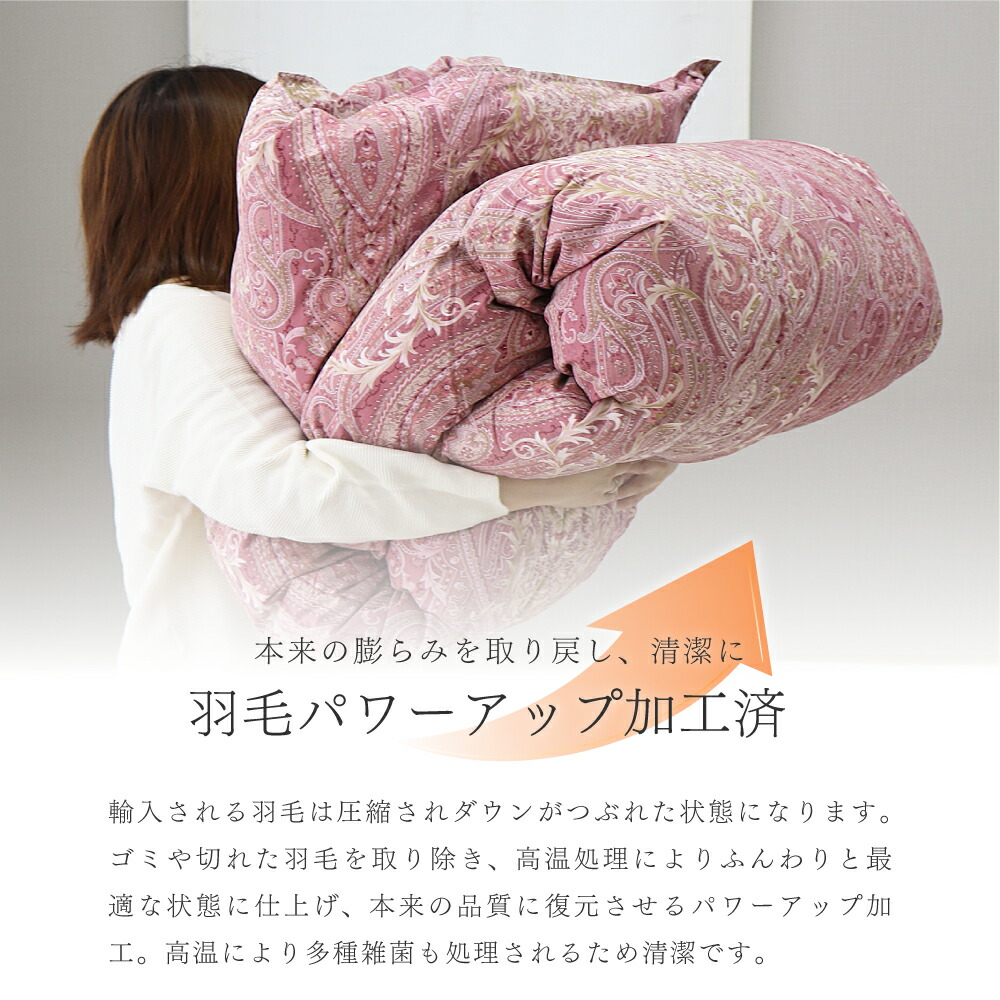 楽天市場】【楽天スーパーセール】羽毛布団 ダブルロング 190×210cm