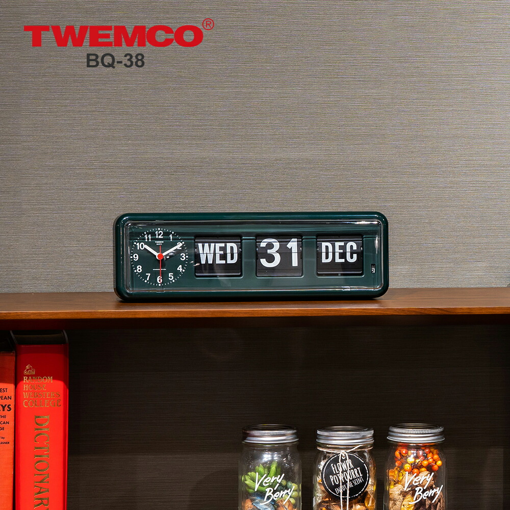楽天市場】パタパタ 時計 TWEMCO DIGITAL CALENDER BQ-38NV トゥエンコ