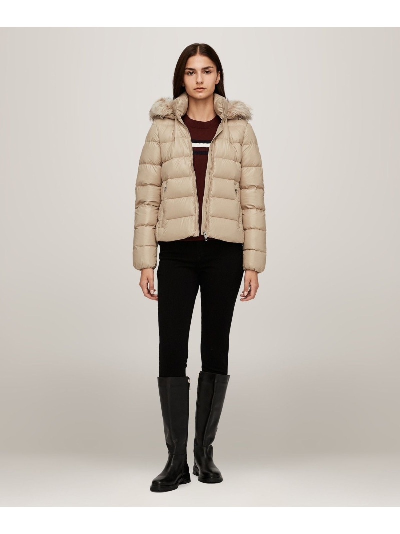 楽天市場】【SALE／50%OFF】イミテーションファー付きグロスダウン