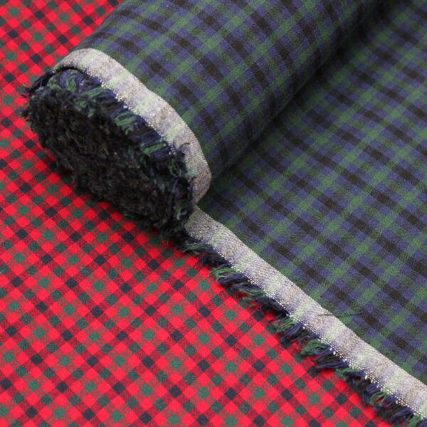 楽天市場】【10cm単位価格】 ファミリア風 先染めチェック 生地 布