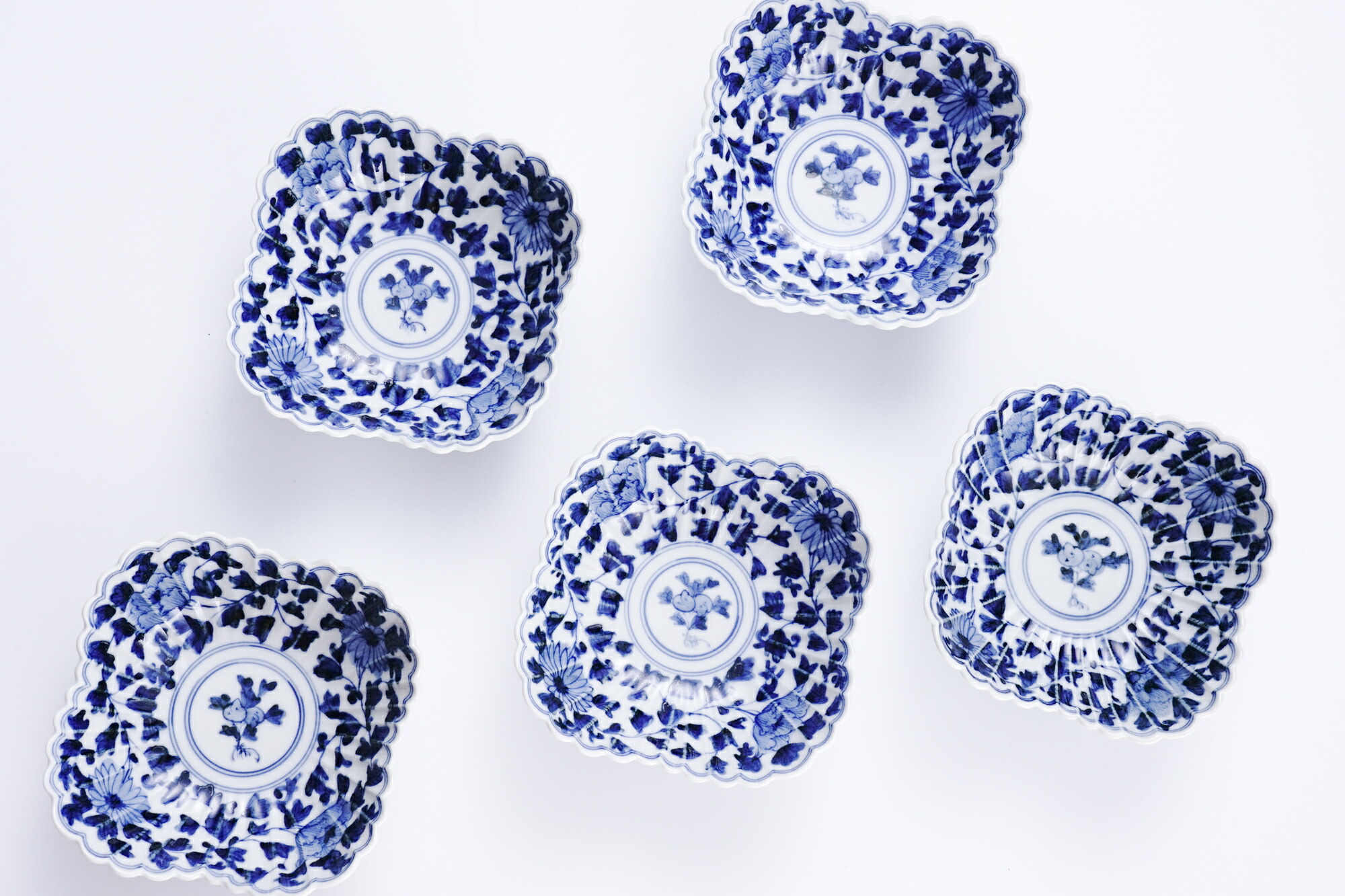 楽天市場】九谷焼 小鉢揃 桃華唐草文 / 山本長左＜送料無料 鉢 小鉢