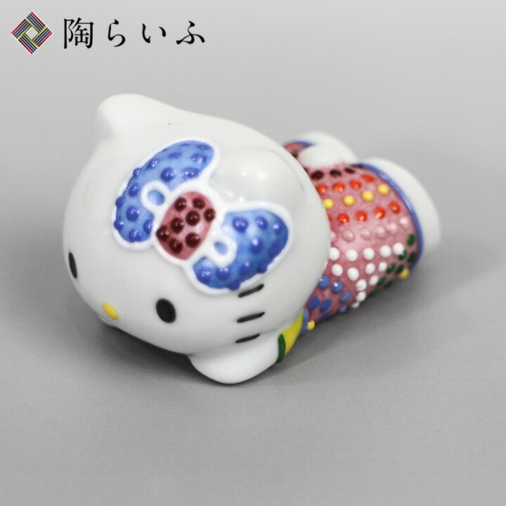 楽天市場】九谷焼 ×ハローキティ テーブルフィギュア（箸置） ドット