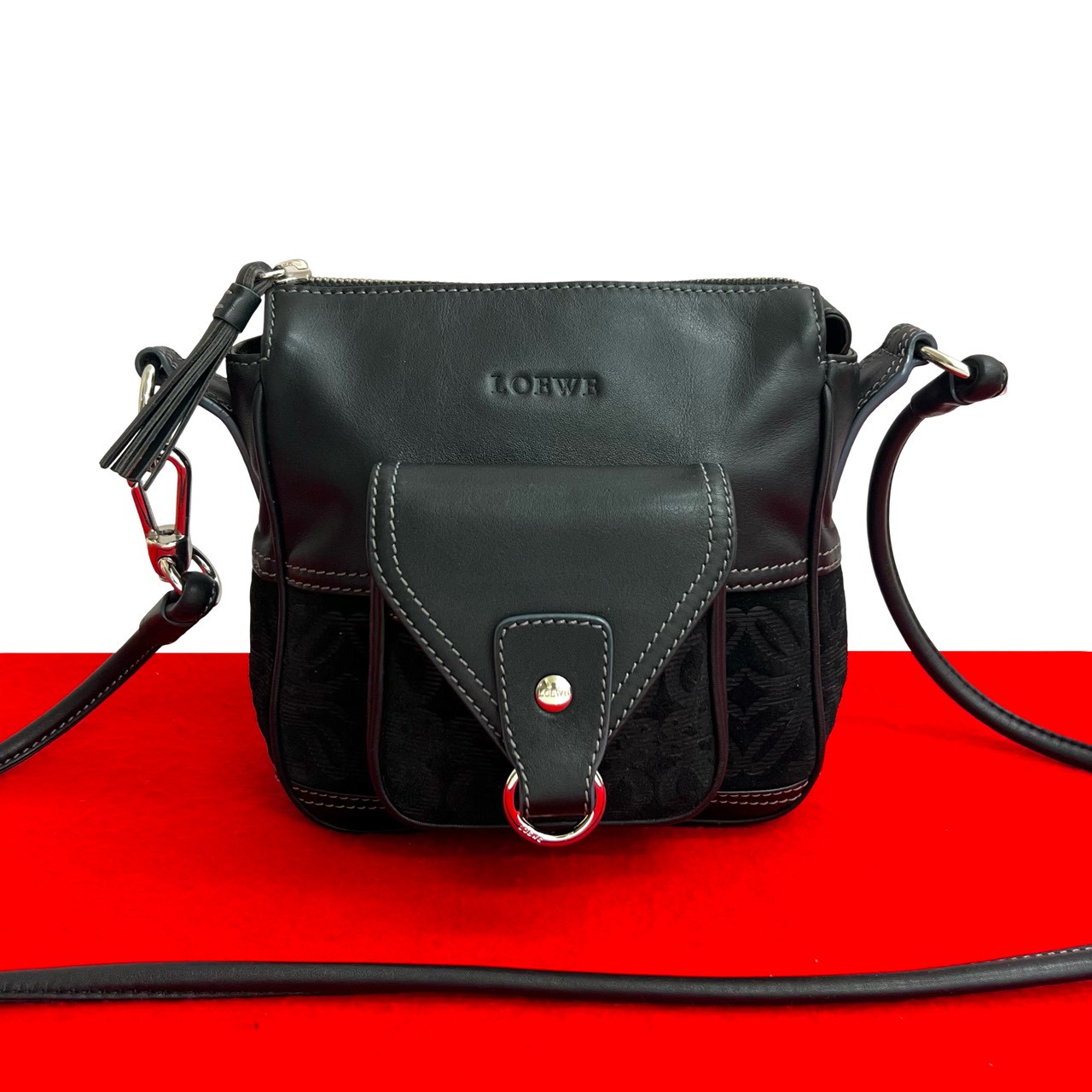 楽天市場】ロエベ スエード ショルダーバッグの通販