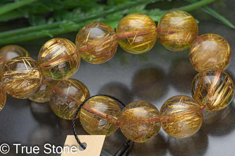 楽天市場】鑑別書付き 無処理 本物 AAA ゴールド ルチルクォーツ