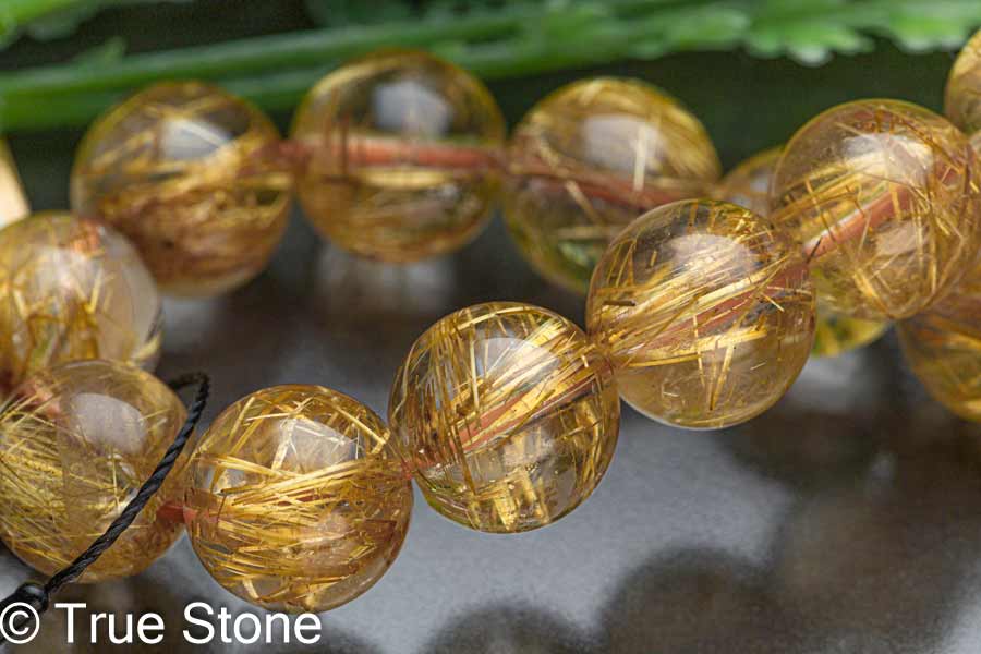 楽天市場】鑑別書付き 無処理 本物 AAA ゴールド ルチルクォーツ