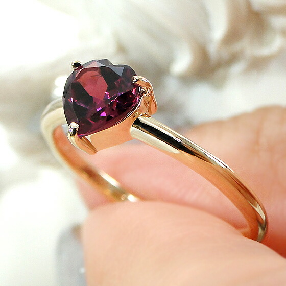 楽天市場】【送料無料】K10YG ハートシェイプ ロードライトガーネット