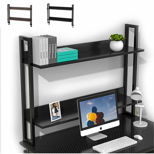 楽天市場】デスク収納 机上本棚 上置き棚 卓上 本棚 クランプ式 2段/幅