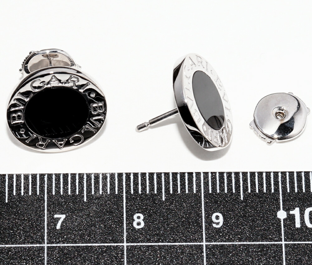 楽天市場】ブルガリ ピアス K18WG オニキス2P ブルガリブルガリピアス