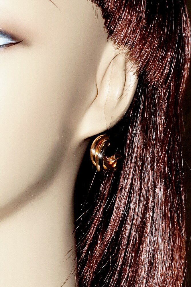 楽天市場】カルティエ ピアス K18YG K18WG K18PG トリニティピアス