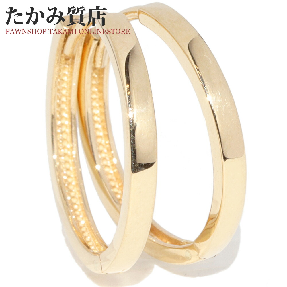 楽天市場】ピアス K18YG フープピアス : たかみ質店楽天市場店