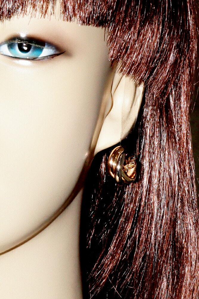 楽天市場】カルティエ ピアス K18YG K18WG K18PG トリニティピアス